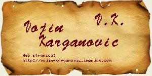 Vojin Karganović vizit kartica